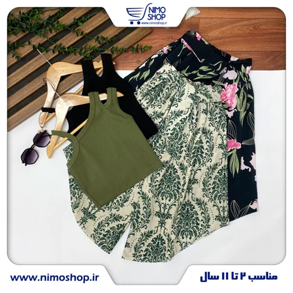 کراپ شلوار ساحلی دخترانه