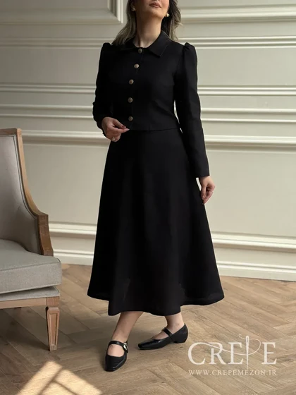 کت دامن لینن حصیری