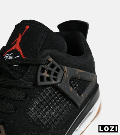 کفش کتانی ساق‌دار مردانه و زنانه مشکی NIKE jordan 4 مدل 7716