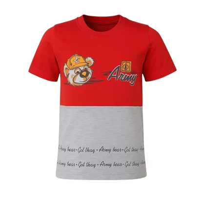 ست تیشرت آستین کوتاه و شلوارک راحتی پسرانه مدل PJ1199