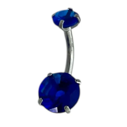 پیرسینگ ناف نگین‌دار استیل با جلوه زنانه