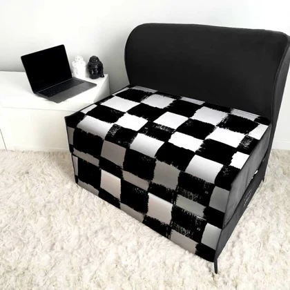 کاناپه تخت شو یک نفره شطرنجی مدرن مدل M1161