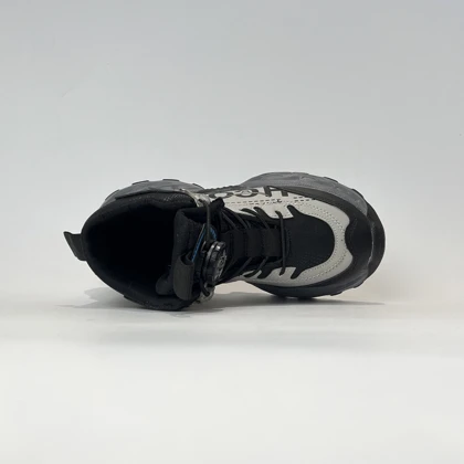 بوت بچگانه ساق‌دار هوک طوسی مشکی