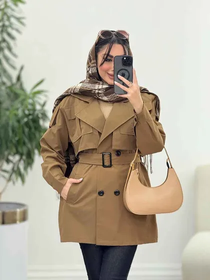 بارانی دو تکه جیب پیله