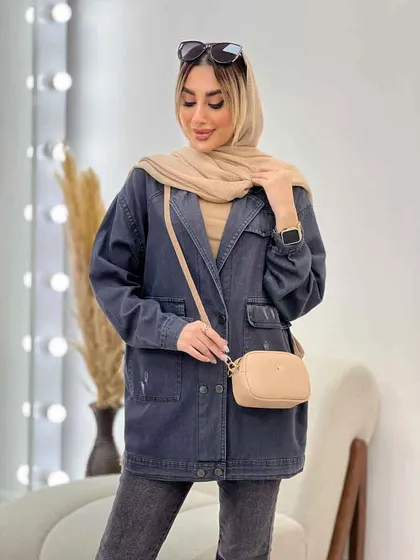 مانتو جین شش دکمه