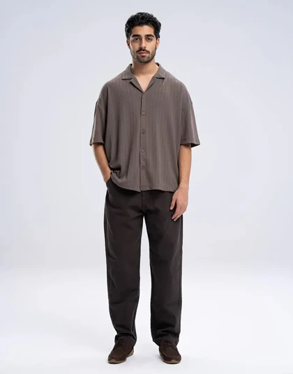 آستین کوتاه ژاکارد راه راه