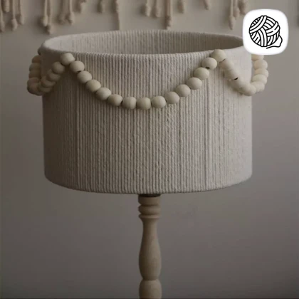 آباژور مکرومه بافی مدل آویز چوب کد 01