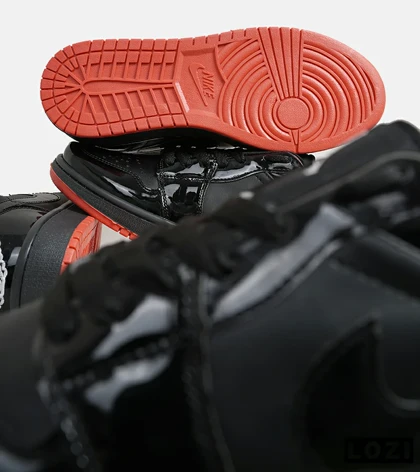 کفش کتانی مردانه مشکی نایک NIKE jordan 1 مدل 5775