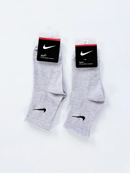 جوراب نیم ساق زنانه نخ پنبه یاسی برفکی نایکی Nike