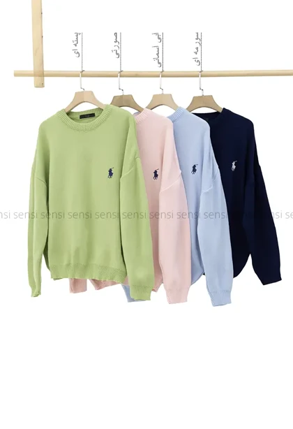 بافت یقه گرد گلدوزیPOLO کد1004904