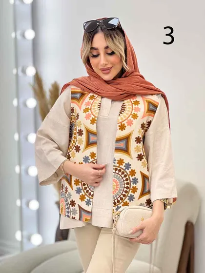 جلیقه طرح دار