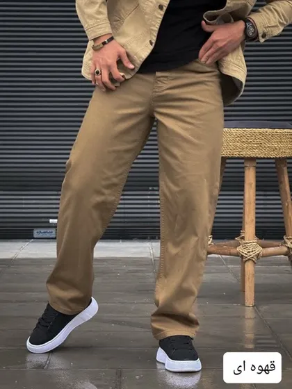 شلوار کتان بگ _ کد 3077