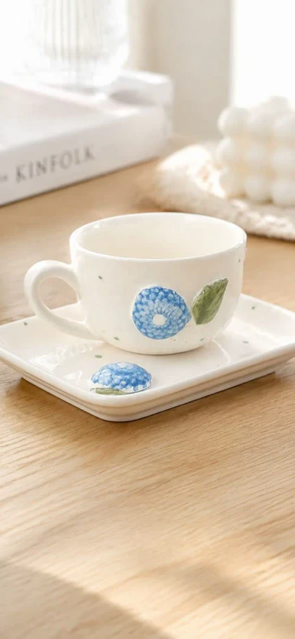 ست چای خوری تک نفره گل برجسته