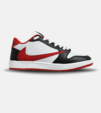 کفش کتانی مردانه مشکی سفید قرمز نایک NIKE travis scott