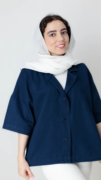 کت کتان باکسی