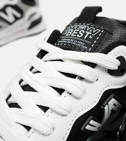 کفش کتانی مردانه سفید مشکی طوسی NEW BALANCE yg niubailun