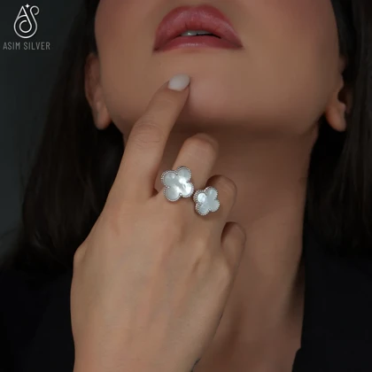 انگشتر نقره فلاور