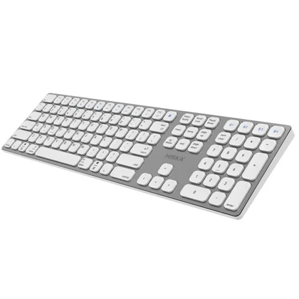 کیبورد بی سیم هیسکا Hiska مدل HX-KE245 با اتصال بلوتوث و دانگل