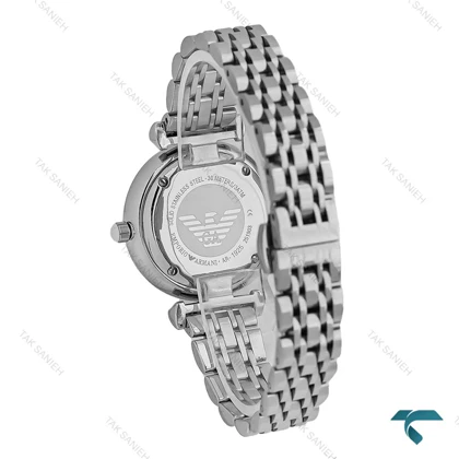 ساعت امپوریو آرمانی زنانه سیلور صفحه مشکی Armani-7999-L