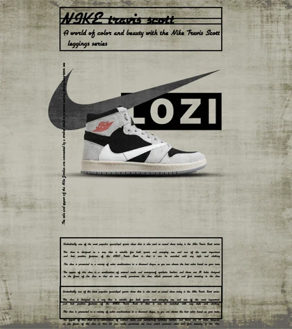 کفش کتانی مردانه و زنانه ساق‌دار طوسی مشکی سفید NIKE travis scott مدل 7154