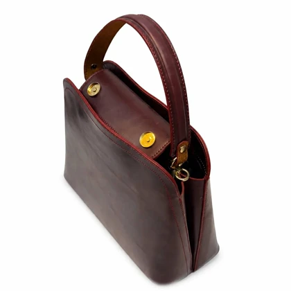 کیف چرم طبیعی زنانه مدل دو حلقه