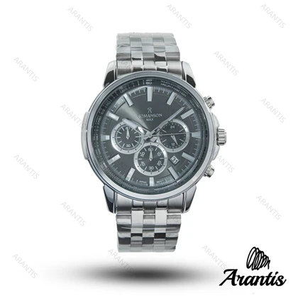 ساعت مردانه رومانسون مکس سه موتوره سیلور صفحه خاکستری m-10227