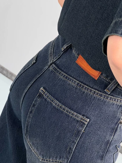 شلوار فلر بگ جین آبی جکپات ندا