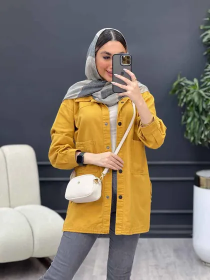 مانتو کتان بغل سه دکمه سوین