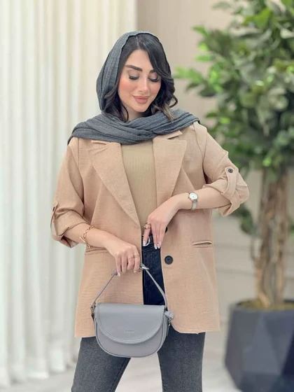 مانتو دو دکمه آینور