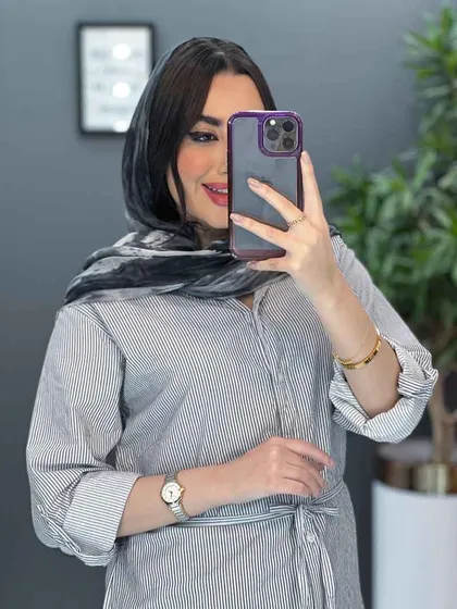 مانتو نخی راه راه