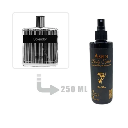 بادی اسپلش عطر ادکلن اسپلندور بلک-مشکی مردانه 250 میل Splendor Black for Men 250ml