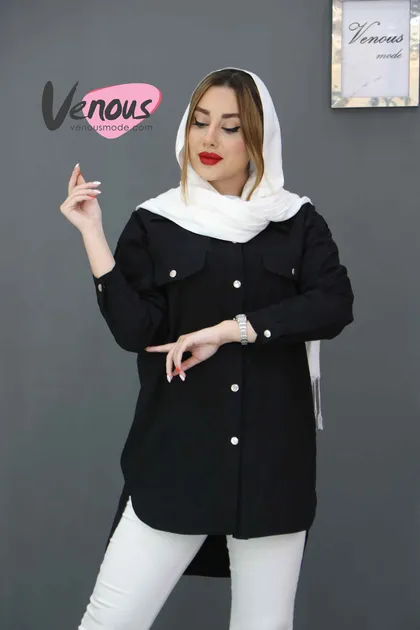 مانتو لینن تک دکمه