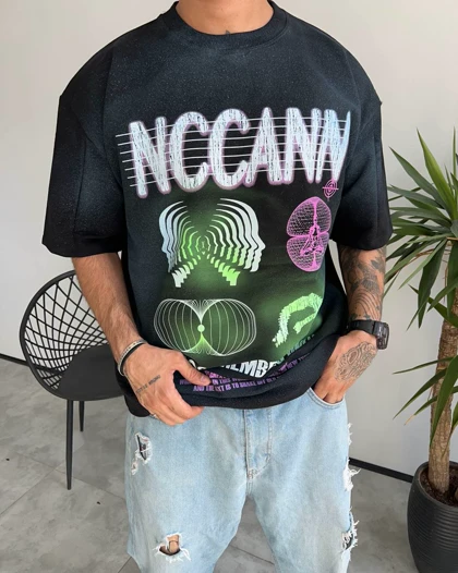 تیشرت یقه گرد NCCANN رنگ مشکی