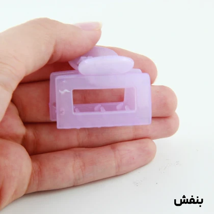 کلیپس دخترانه مدل مربعی کوچک دو رنگ