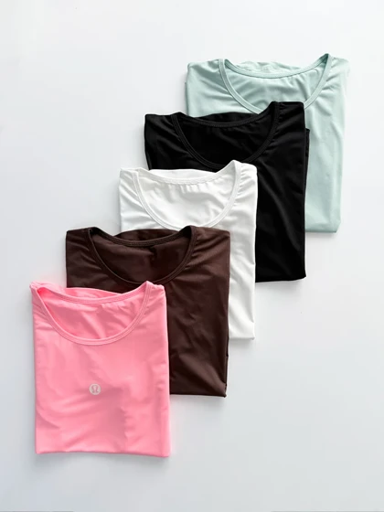 تیشرت ورزشی زنانه فلامنت یقه گرد Lululemon