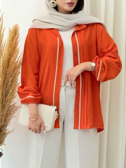 مانتو آستین کش نواردوزی