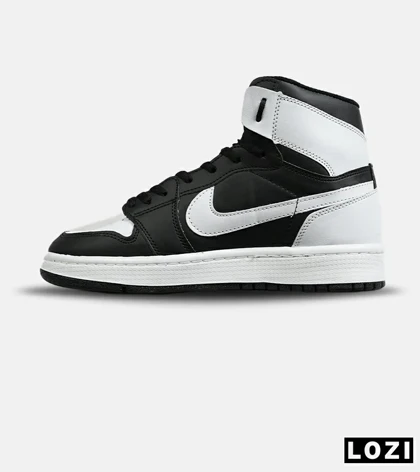 کفش کتانی ساق‌دار مردانه و زنانه مشکی سفید NIKE jordan 1 مدل 7684