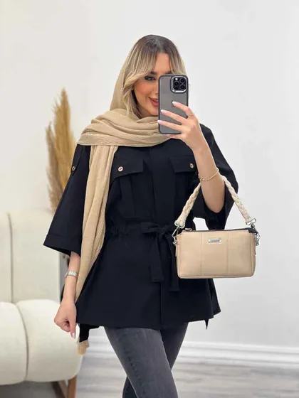 مانتو لینن سرشانه پاگن