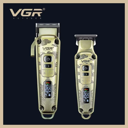 ریش تراش وی جی ار مدل V-6435Vadapter مجموعه دو عددی
