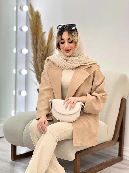 مانتو کتی دو دکمه جیب نما