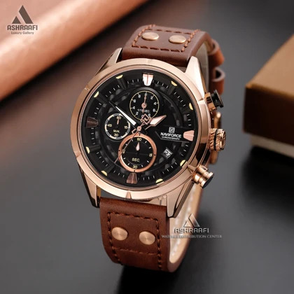 ساعت نیوی فورس بند چرمی Naviforce NF8045BRGK