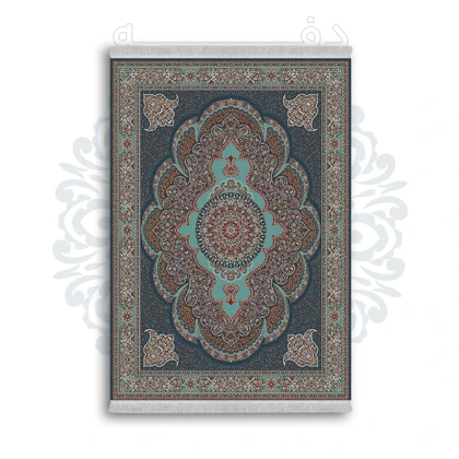 *جدید* فرشینه از جنس پارچه شانل مخمل ترک طرح فانتزی برند دفه کد 1242