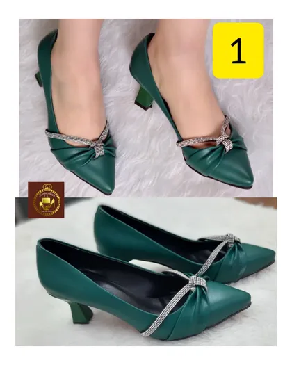 کفش مجلسی پاشنه‌دار نگینی زنانه