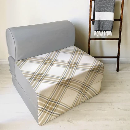 کاناپه تخت شو یک نفره کلاسیک چهارخونه مدل M1157