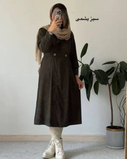 پیراهن مانتویی پاییزه ترنج