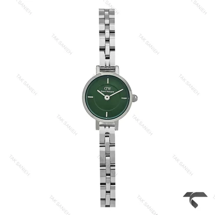 ساعت دنیل ولینگتون زنانه مینی Petite سیلور صفحه سبز بندفلزی DW-10437-L