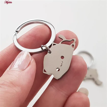 جاکلیدی مدل دوقلو فلزی آغوش گربه کد 4662 بسته 2 عددی