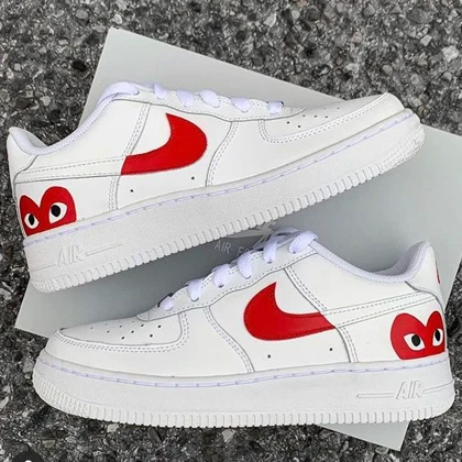 کفش اسپرت کاستوم کتانی ایرفورس air force طرح heart نایک nike کد 160886