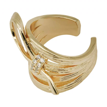 انگشتر زنانه طرح گره نگین‌دار