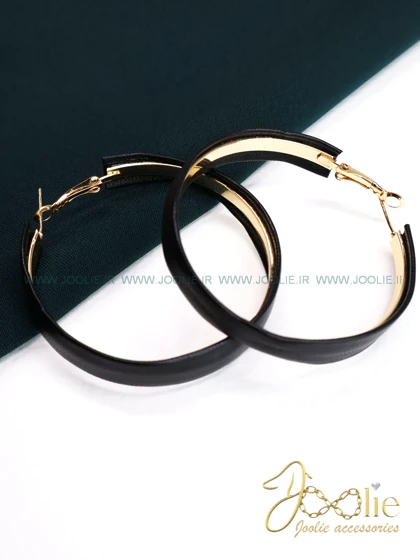 گوشواره زنانه رینگ چرم کد E1198